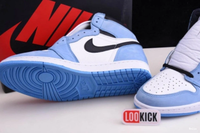 Bmlin RETRO AIR BLACK WHITE 555088-134 BLUE JORDAN UNIVERSITY 1 HIGH 0819